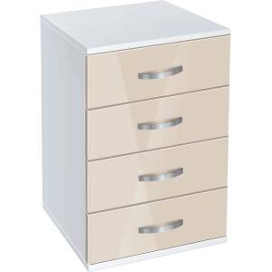 Bogdan Furniture G Скрин с четири чекмеджета Мебели Богдан модел bm-ava500, крем гланц с бяло - bogdanmebel