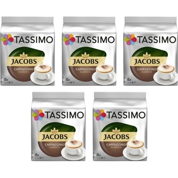 Douwe Egberts Tassimo Cappuccino 16 капсули (8 напитки) кашон 5 опаковки