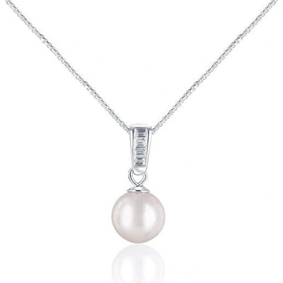 JwL Luxury Pearls Elegantný náhrdelník s morskou perlou akoya a kryštály JL0658