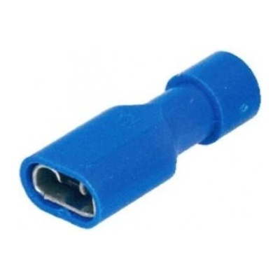 Lisovací FASTON autokonektor pocínovaný s izlolací PVC 1,5-2,5 BF-F 608P modrý