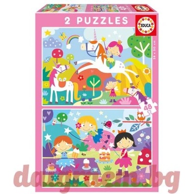 Educa Пъзел educa 19993 - 2 х 48 части - Фентъзи приятели (edu19993)