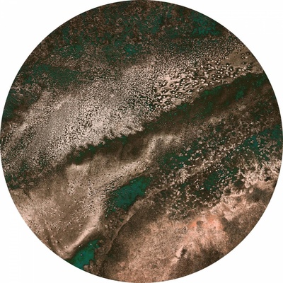 Komar Dots D1-026 Kulatá samolepicí fototapeta Roztavená měď průměr ø 125 cm