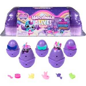 Spin Master Игрален комплект Hatchimals Alive - Neon Rainbow, с 5 фигурки (6072615)