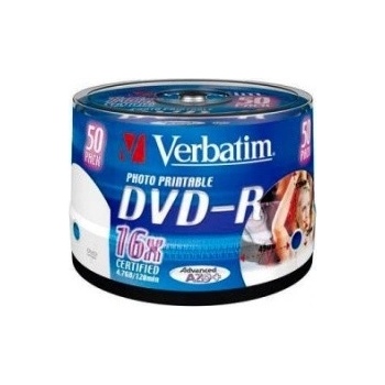 Verbatim DVD-R 4,7GB 16x, AZO, printable, spindle, 50ks (43533)