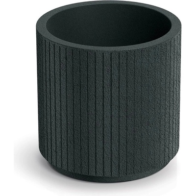 Prosperplast Plastový květináč COROS ROUND tmavě šedý, 30 cm