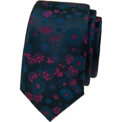 Avantgard Kravata Slim Lux 571-22426 modrá/růžová