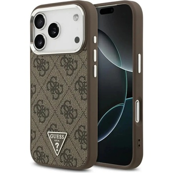 GUESS Калъф Guess 4G Triangle Logo MagSafe за iPhone 17 Pro - кафяв