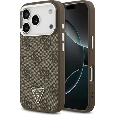 GUESS Калъф Guess 4G Triangle Logo MagSafe за iPhone 17 Pro - кафяв