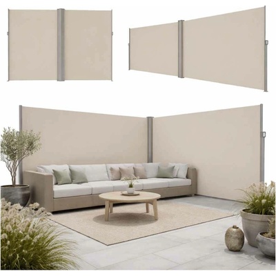 Luaro KX2865 Boční terasová markýza v kazetě 180 x 620 cm, béžová – Sleviste.cz