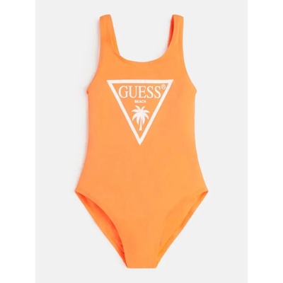 GUESS Цял бански в ярко оранжево за момиче Guess