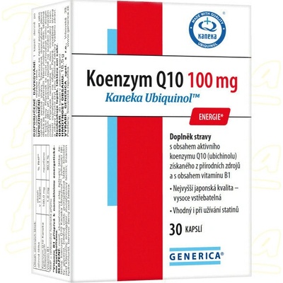 Generica Koenzym Q10 100 mg Kaneka Ubiquinol 30 kapslí