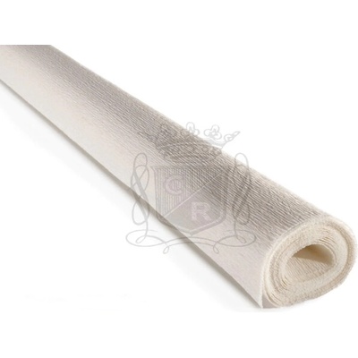 Italský krepový papír Cartotecnica Rossi 90g (50 x 150cm) - bílá 350