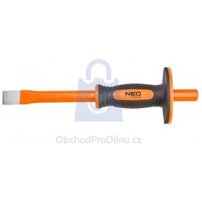 Sekáč plochý s plastovou ochranou ruky, NEO tools 22 x 300/18 mm, balení 1 ks