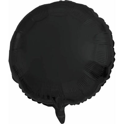 Matný čierny fóliový balón 45 cm Folat