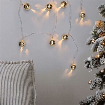 Solight 1V272 LED vianočná reťaz 10x LED rolnička teplá biela 1,8 m