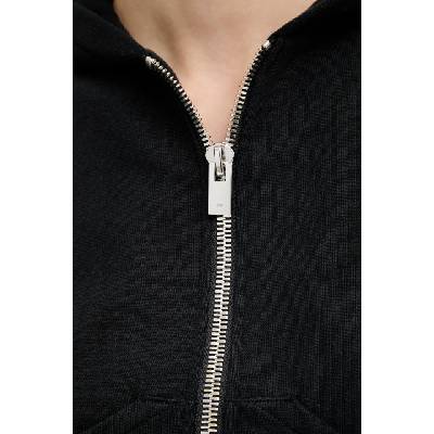 Heliot emil суичър с цип и качулка дамски от памук (aw25.w.13.085.blk01)