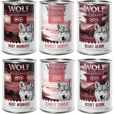Wolf of Wilderness Red Meat míchané balení 6 x 400 g