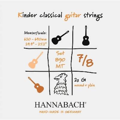 Hannabach série 890 7/8 kytara Menzura: 62-64cm Sada GEW653097