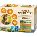 IAMS Cat Naturally výber z morských a suchozemských más v omáčke multipack 4 x 85 g