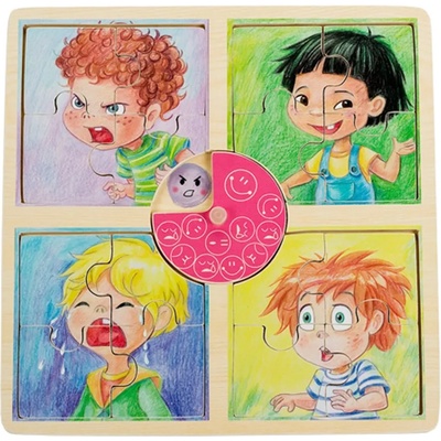 Pino Дървен пъзел Pino - Eмоциите, Момче (5483-2)