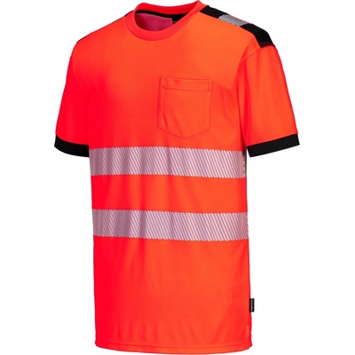 Portwest T181 PW3 Hi-Vis Reflexné tričko červená/čierna 3XL