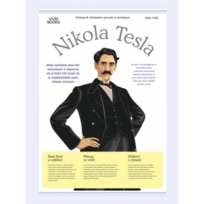 Plátěný obraz Nikola Tesla 1000 × 1400 mm