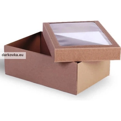 Dárková krabička - okénko - dvoudílná 30x20x10 cm