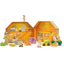 Teddies Safari ZOO dřevo + domeček 16 ks
