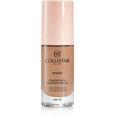 Collistar NUDO Second Skin Foundation SPF 15 озаряващ хидратиращ фон дьо тен с изглаждащ ефект цвят 5N Ambra 30ml