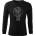 DRAGOWA FIT-T Тениска с дълъг ръкав Frank The Punisher, черна, 160 г/м2 (11329)