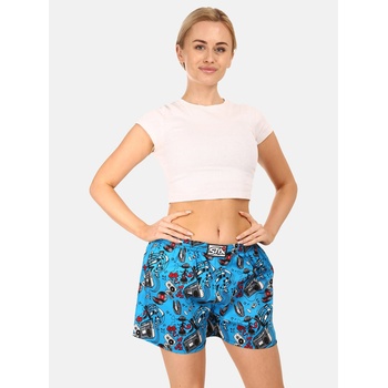 Styx Сини дамски шарени шорти за сън Styx Music Styx | Sin | ЖЕНИ | S