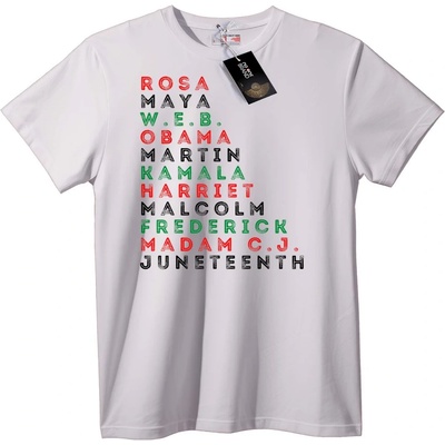 NOONEBRAND Тениска Juneteenth Герои - 2XL, Black
