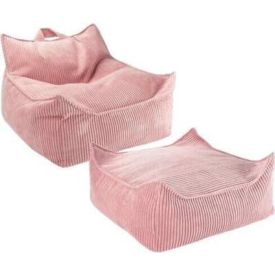 Wigiwama sedací vak kreslo a Otoman Pink Mousse