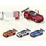 Babyhome Метална състезателна кола Die Cast - С отварящи се врати, преден капак и заден спойлер Цвят Син