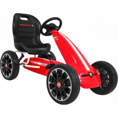 JBM Gokart na pedály ABARTH šlapacia motokára červená