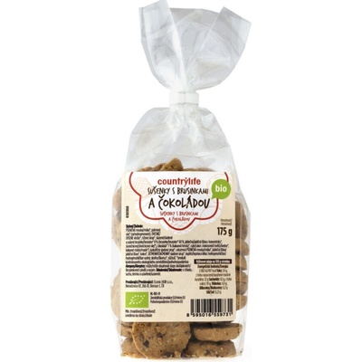Country Life Sušenky s brusinkami a čokoládou BIO 175 g