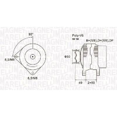 Alternátor MAGNETI MARELLI 063731147010