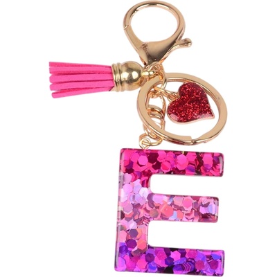 HARAHU Ключодържател Азбука - Е / Розова / Сърце kp37975 (37975)
