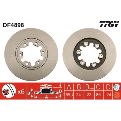 Brzdový kotúč TRW DF4898