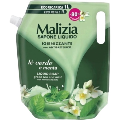 Malizia tekuté mydlo náhradná náplň green tea 1000 ml