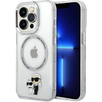 Karl Lagerfeld IML Karl and Choupette NFT MagSafe iPhone 15 Pro čiré