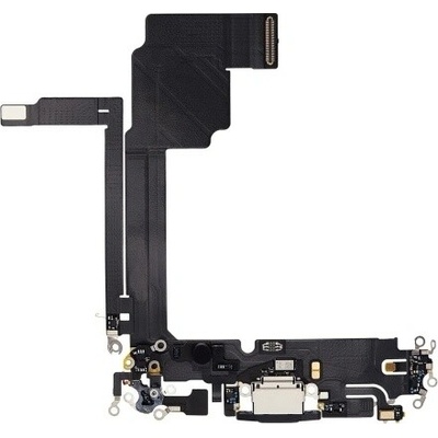 Apple iPhone 15 Pro Max - Nabíjecí Konektor + Flex Kabel (Black Titanium), Black Titanium