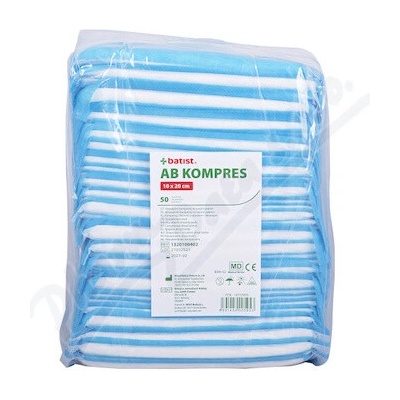 Ab Kompres absorpčné kompresy nesterilné 10 x 20 cm 50 ks