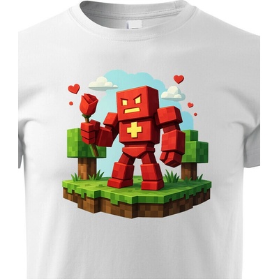 Dětské tričkoMinecraft Robot BíláCanvas Dětské tričko Bezvatriko.cz 3193