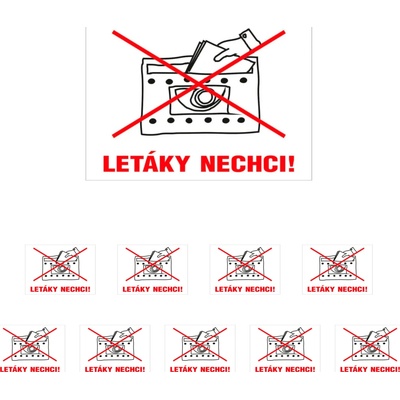 Walteco Nevhadzujte reklamy do tejto schránky 100x70mm, samolepka Množstvo: 10 ks , 20123BP2