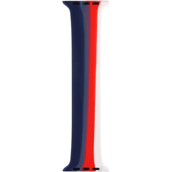 JC Силиконова каишка за Apple Watch 38мм, 40мм, 41мм, 42мм (2024) - JC Design Silicone SoloLoop Band (сив-червен)