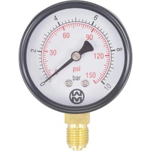 Valbrass Manometer 50mm 1/4 " 0-10 bar zadný