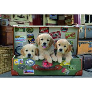 Educa - Puzzle Puppies in the luggage - 500 piese