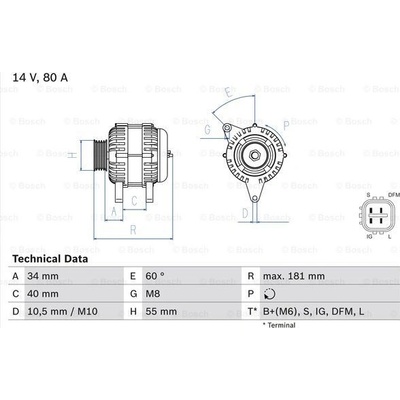 Generátor BOSCH 0 986 042 660 (0986042660)