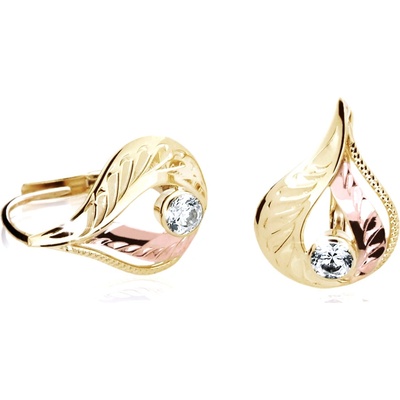 Cutie Jewellery - gold Zlaté ručně porývané náušnice M411